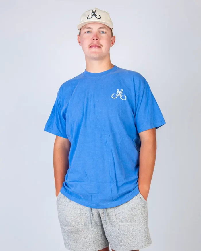 Double Hook Flo Blue T-shirt - Image 2