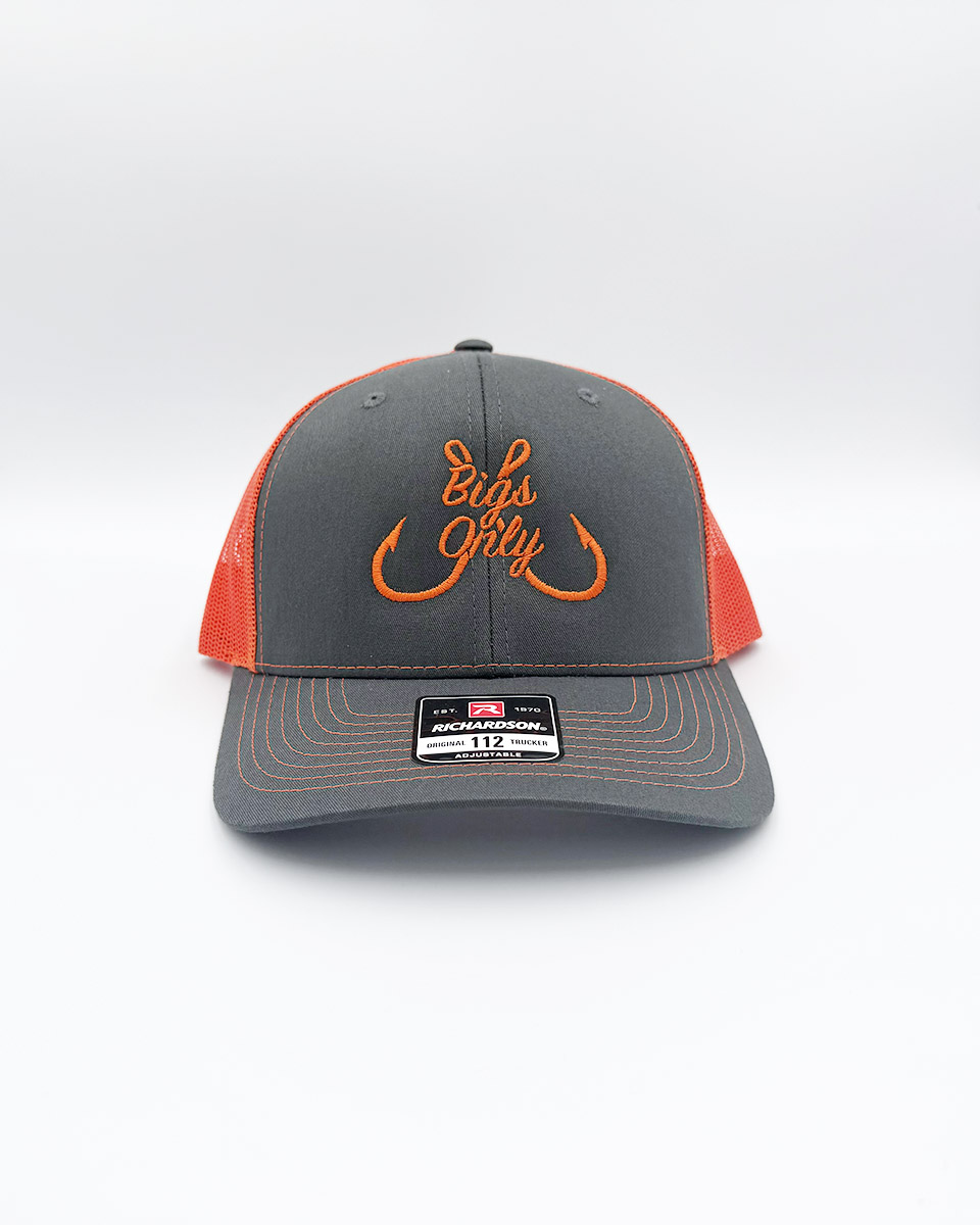 Trucker Snapback Hat - Orange/Grey