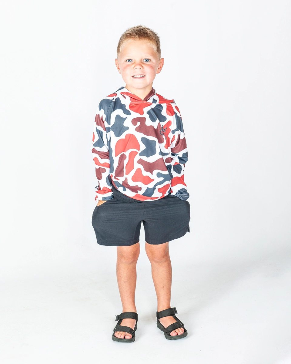 Dylan Nutt Red Camo Hooded Sun Shirt - YOUTH